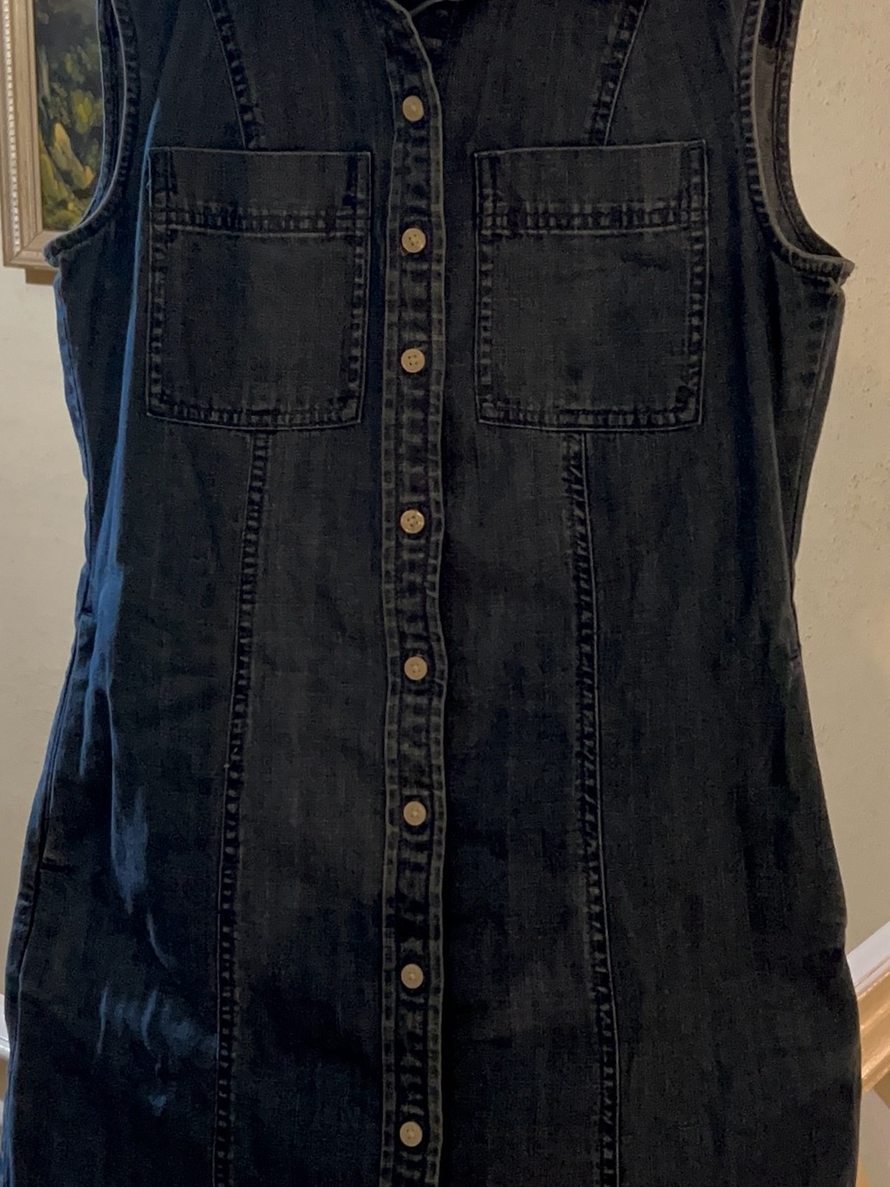 Banana Republic Dark Blue Denim Shirt Dress with pockets